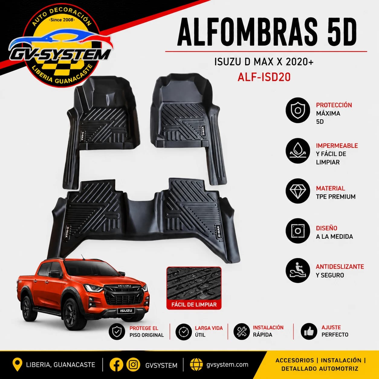 Alfombras 5D para Isuzu D-Max