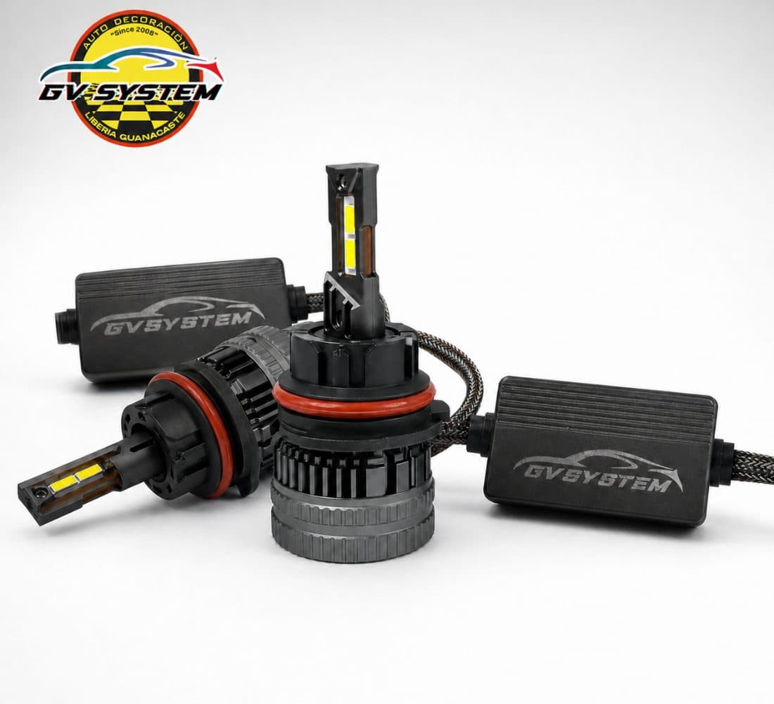GV System LED - aro rojo y disipador gris